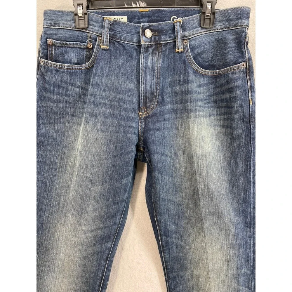 Gap 1969 Jeans Mens 34x34‎ Straight Leg Medium Wash Blue Denim Cotton Comfort